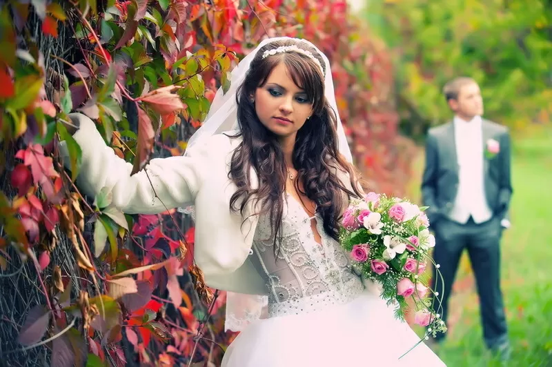 свадебные прически и макияж 58