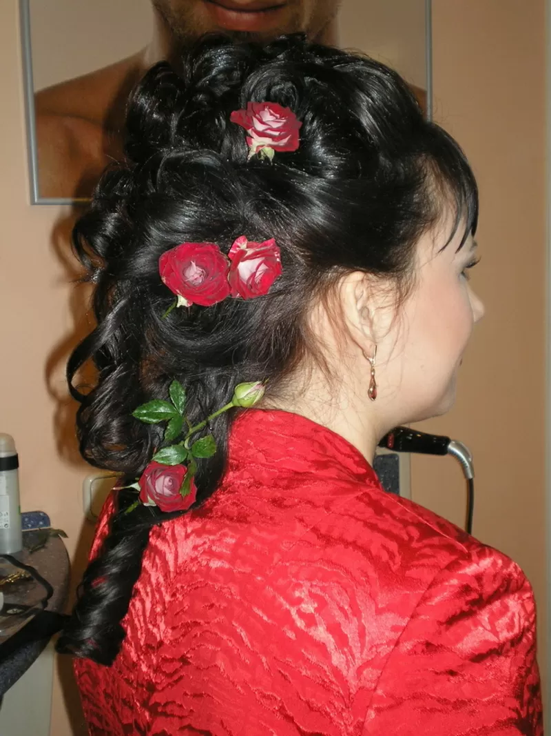 свадебные прически и макияж 77