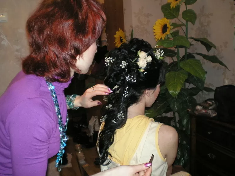 свадебные прически и макияж 78