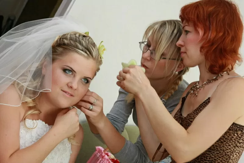 свадебные прически и макияж 79