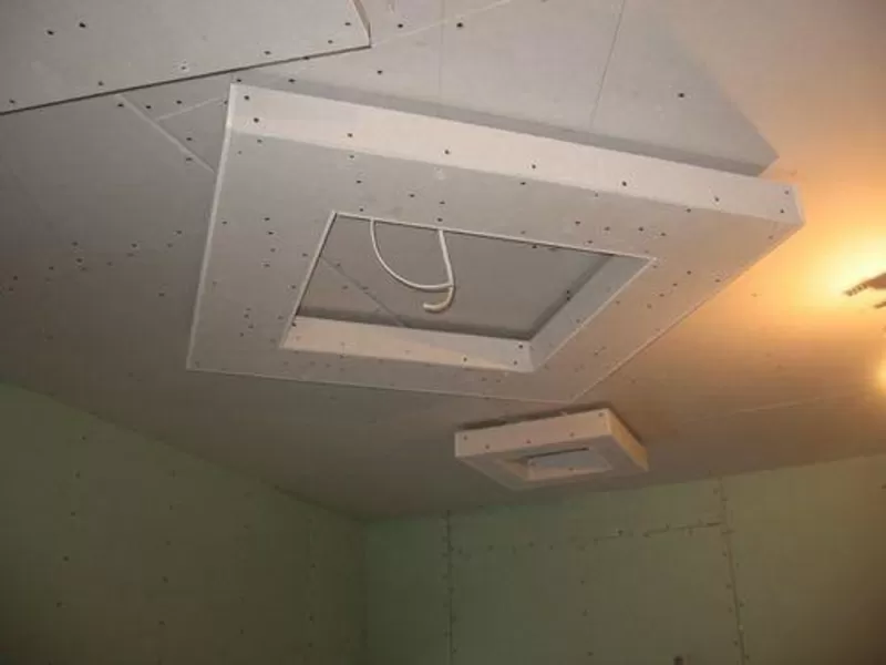 Монтаж гипсокартонных конструкций, шпаклёвка, малярные работы. 2