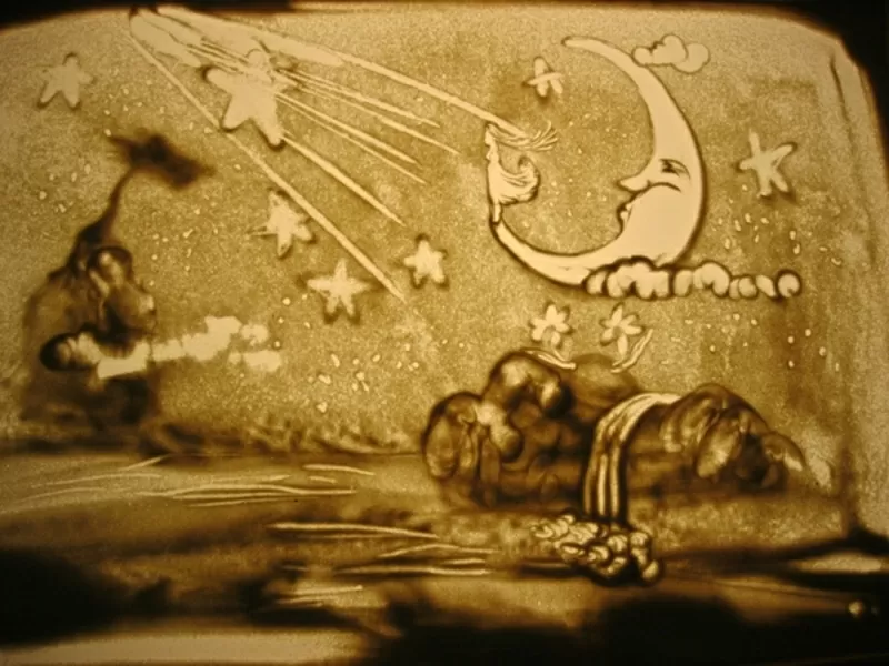 Песочное шоу, песочная анимация, рисунок песком, изгот. видеороликов 2