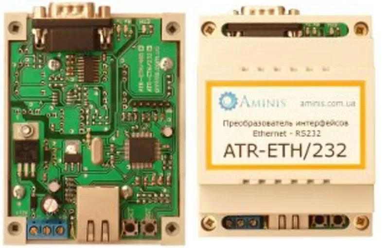 Преобразователь интерфейсов  Ethernet в RS232   -   ATR-ETH/232