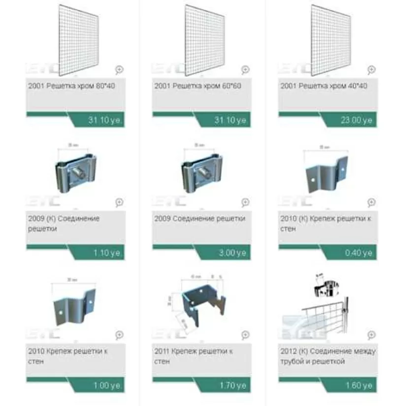 Торговое оборудование на основе решеток