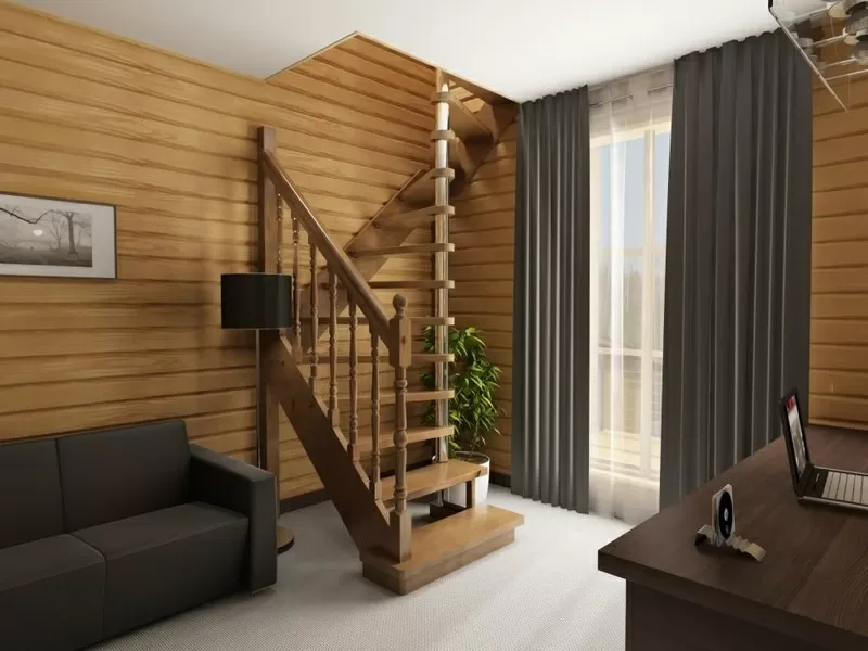 Лестницы из натурального дерева 