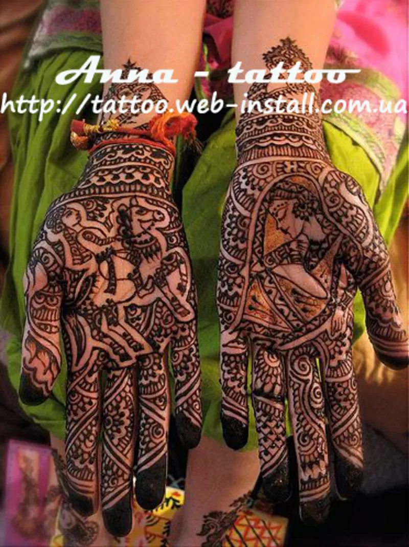 Тату хной, роспись менди, недорого!Обучение тату хной-400 грн, Киев!