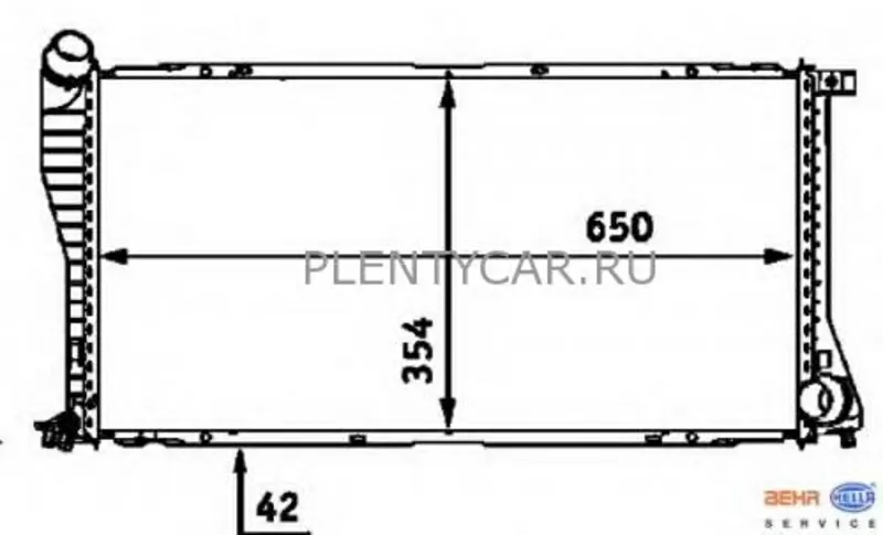 Радіатор 354 mm BMW 5 (E39) / 7 (E38)