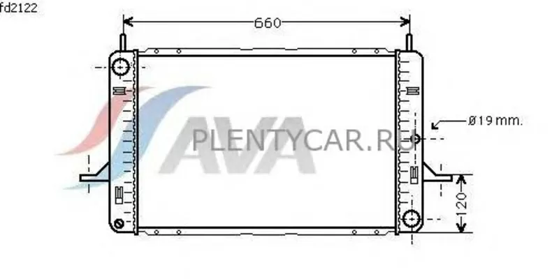 Радіатор 368 mm FORD Sierra