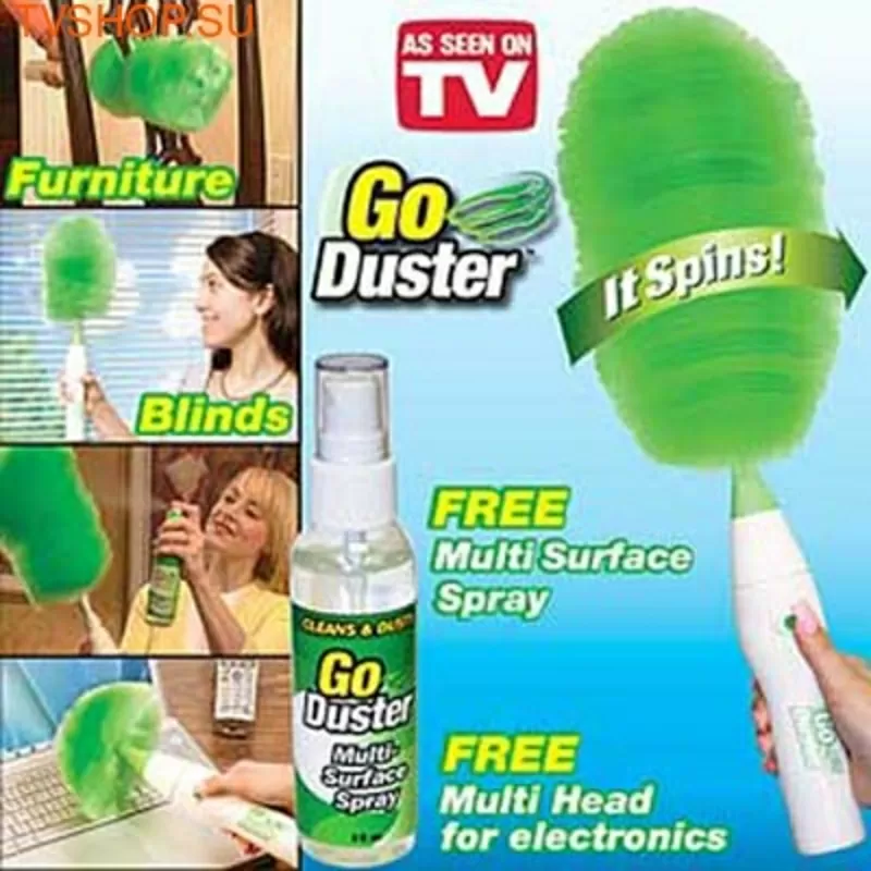 Щетка вращающаяся для удаления пыли Go Duster (Гоу Дастер) 2