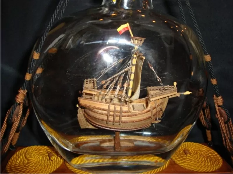 Модели парусных кораблей в бутылках 3