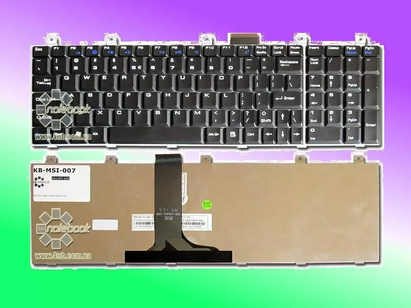 Клавиатура для ноутбука MSI MS-1683 Black US