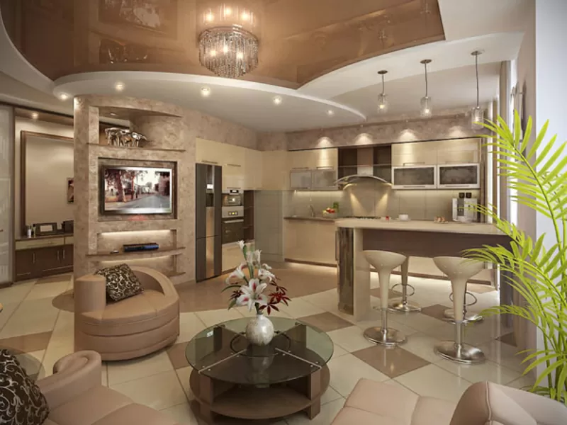 Дизайн интерьера квартир Киев, дизайн проекты квартир, домов 4