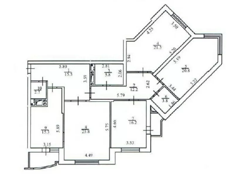 Продам 4к квартиру в новом доме Корона Княжий Затон 21 Киев Осокорки 4