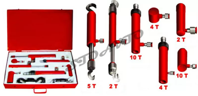 Портативный набор гидроцилиндров (набор рихтовщика) 2