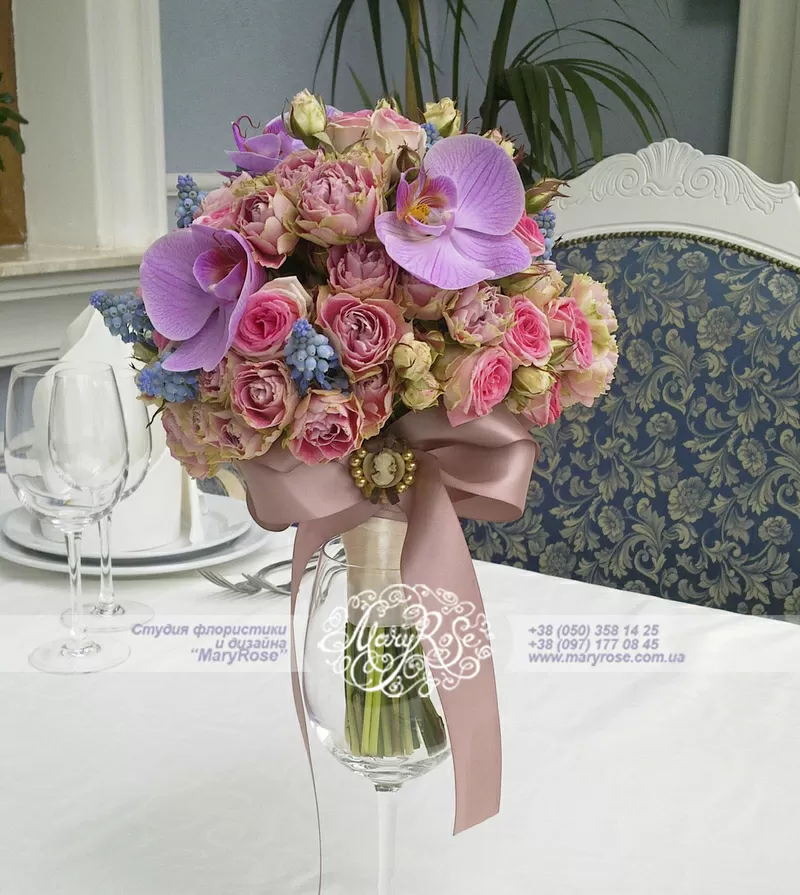 Украшение зала, свадебная флористика 3