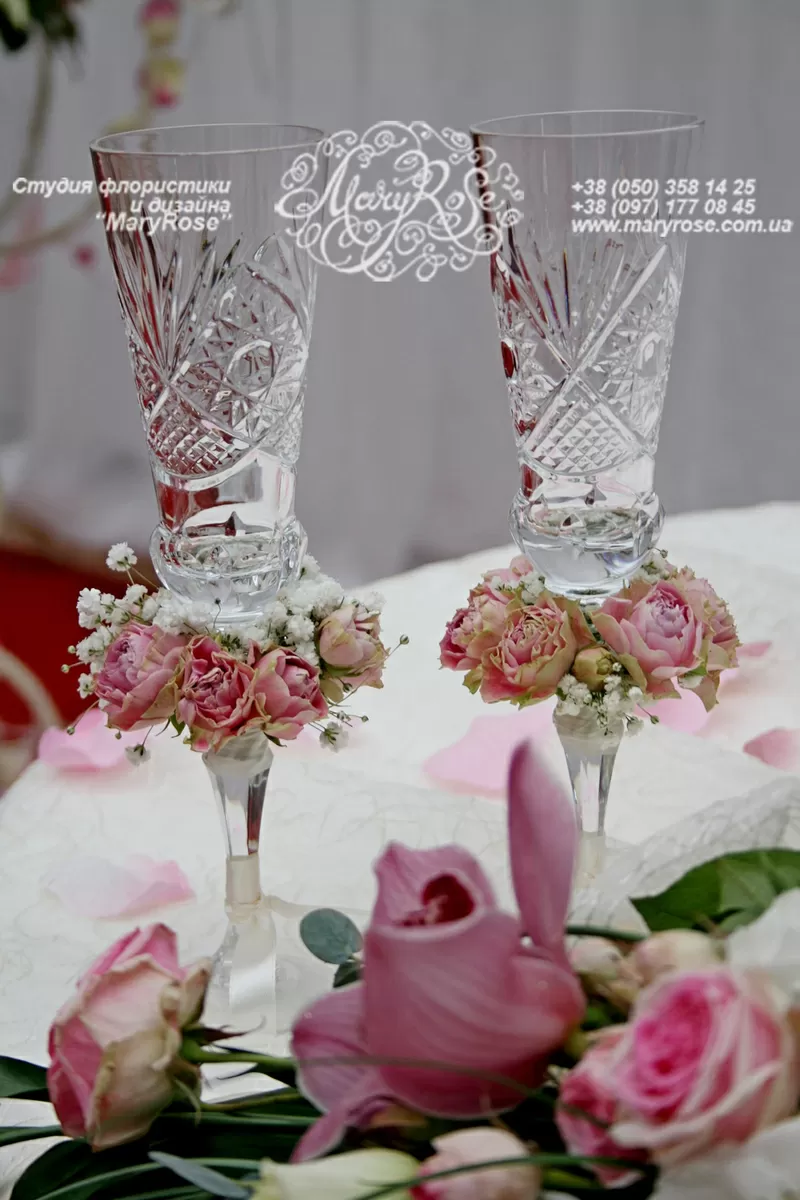 Украшение зала, свадебная флористика 8