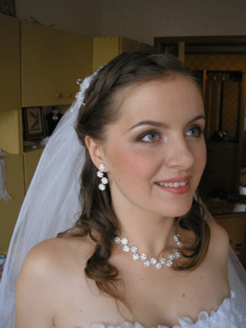 Визаж и прическа для свадьбы,  праздника 2