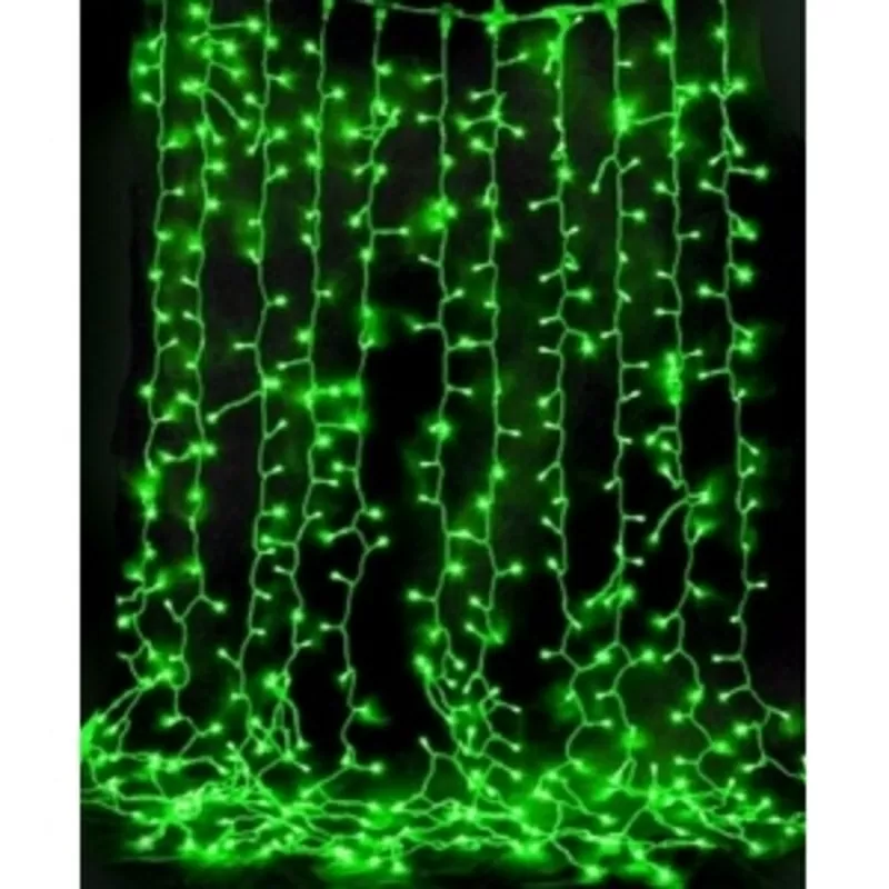 Светодиодная гирлянда Занавес 2х1, 5м прозрачный ПВХ  2