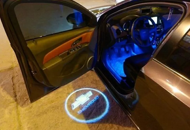 Лазерная подсветка дверей с логотипом на разные авто 6