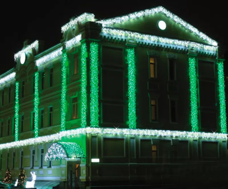 Праздничная иллюминация, новогоднее световое оформление