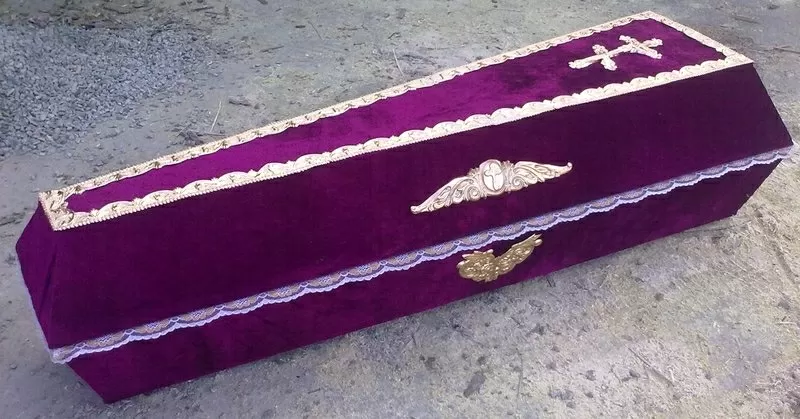 Гробы обитые тканью 3