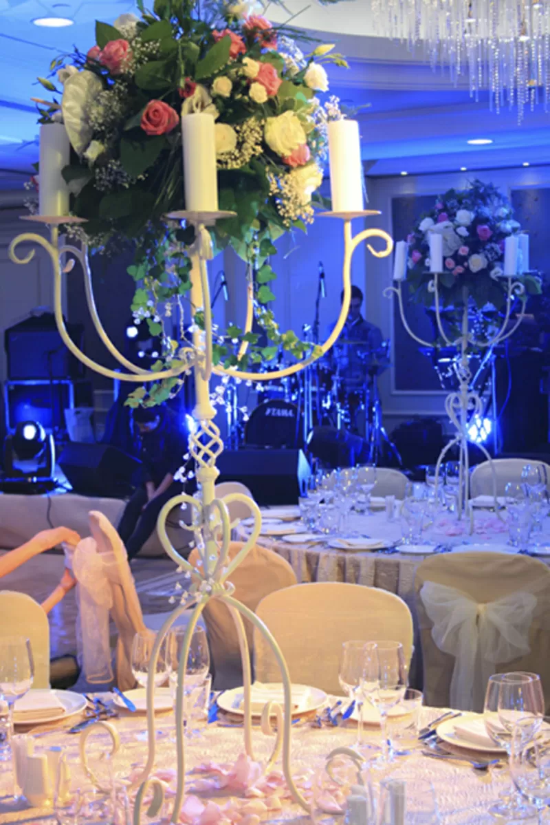 Аренда свадебных декораций ,  прокат подсвечников,  канделябров   3