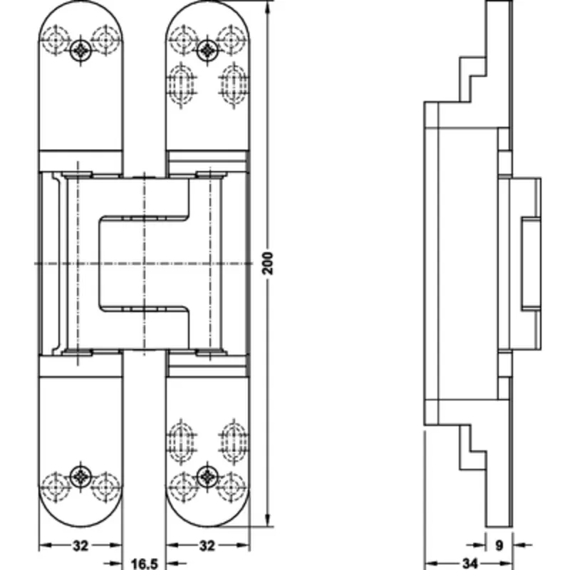 Петля дверная скрытая Simonswerk серия TECTUS TE 540 3D (120кг) 2