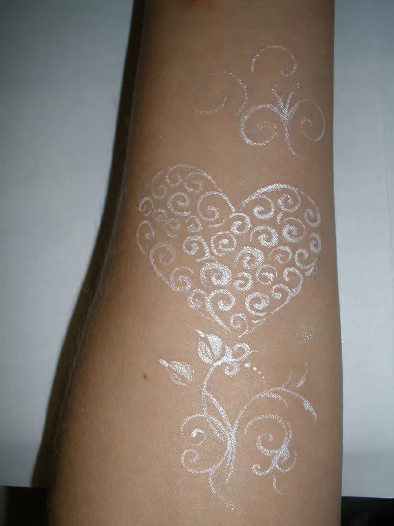 Свадебный бодиарт,  глиттер (блеск) тату 3