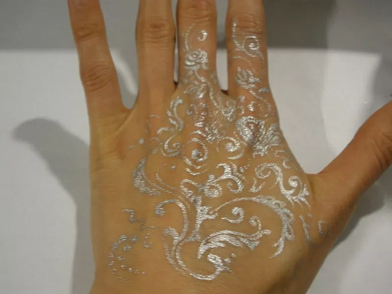 Свадебный бодиарт,  глиттер (блеск) тату 4