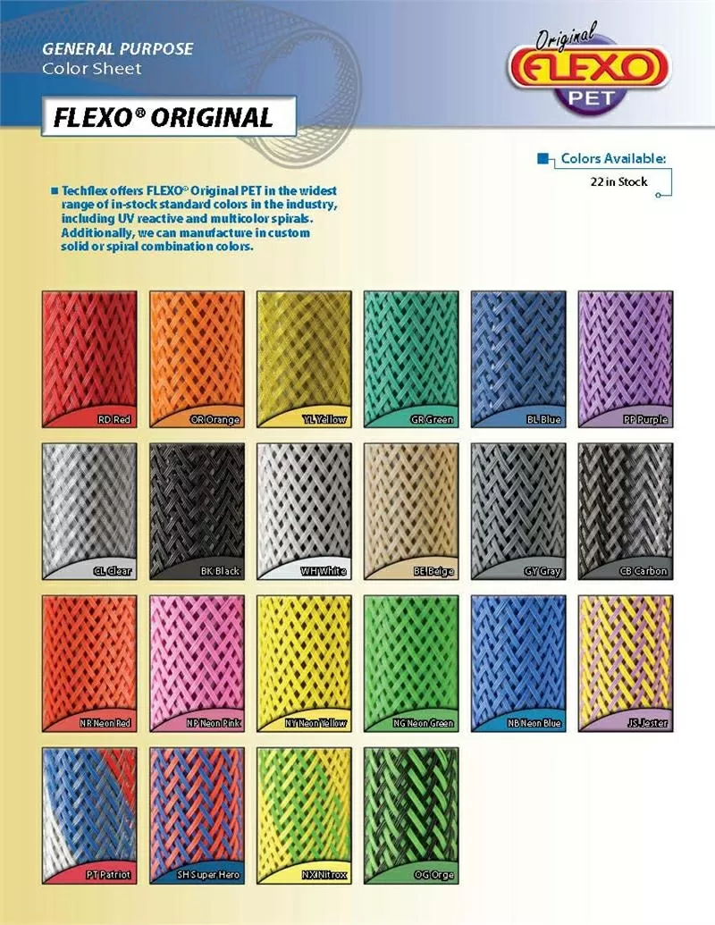 Кабельная оплетка (чулок, змеиная кожа). Techflex. FLEXO PET.Киев 7