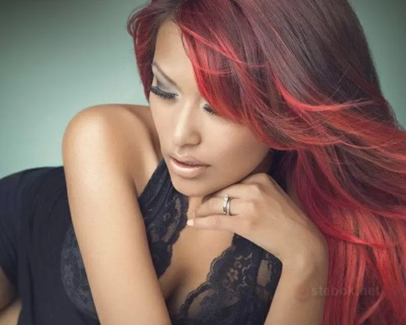 Покраска волос Омбре-«Языки пламени» – парикмахер, стрижка