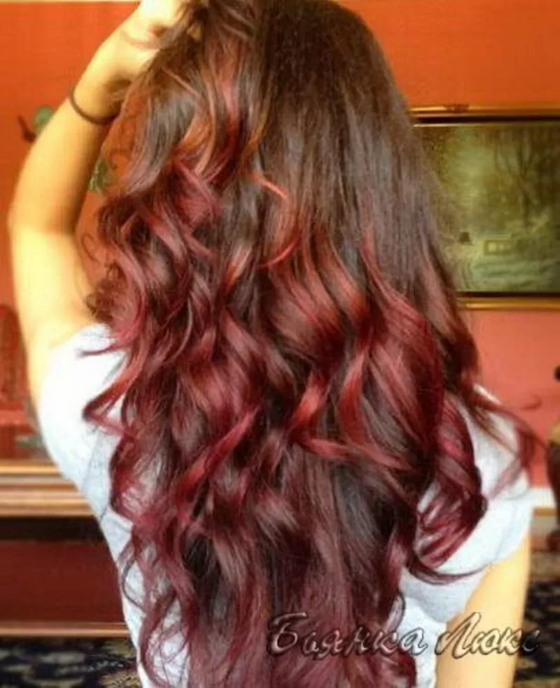 Покраска волос Омбре-«Языки пламени» – парикмахер, стрижка 3