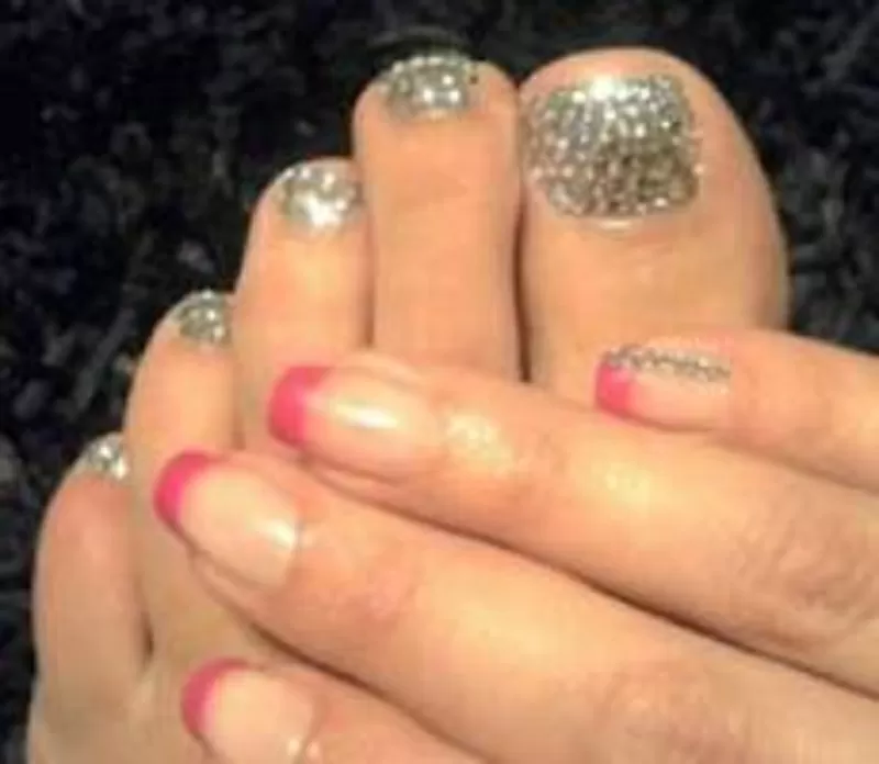 маникюр, педикюр, массаж, гель, акрил, украшение, камни, салон, педикюр 8