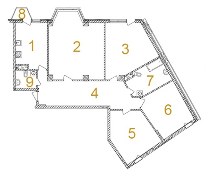 4-комнатная квартира в Киеве 4- 5