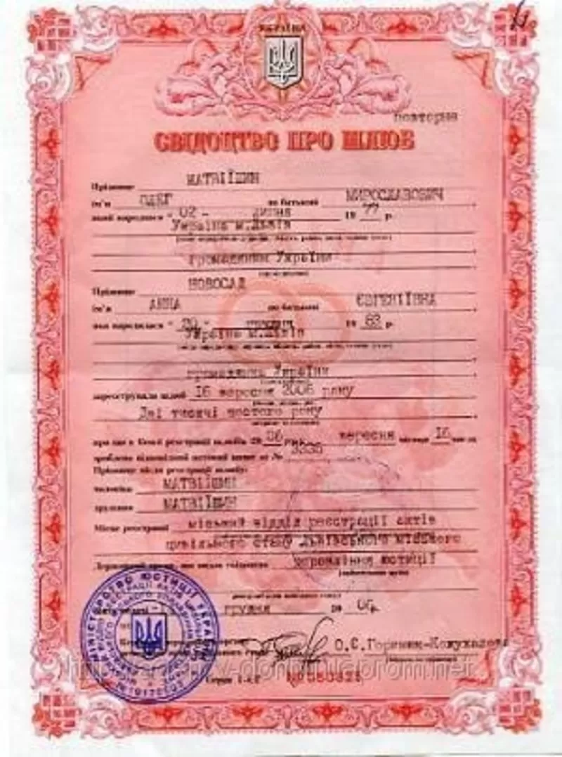 Свидетельство о расторжении брака. Документы ЗАГС 2