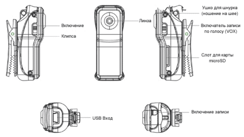 Портативный миниатюрный видеорегистратор mini DV MD80 720P  4