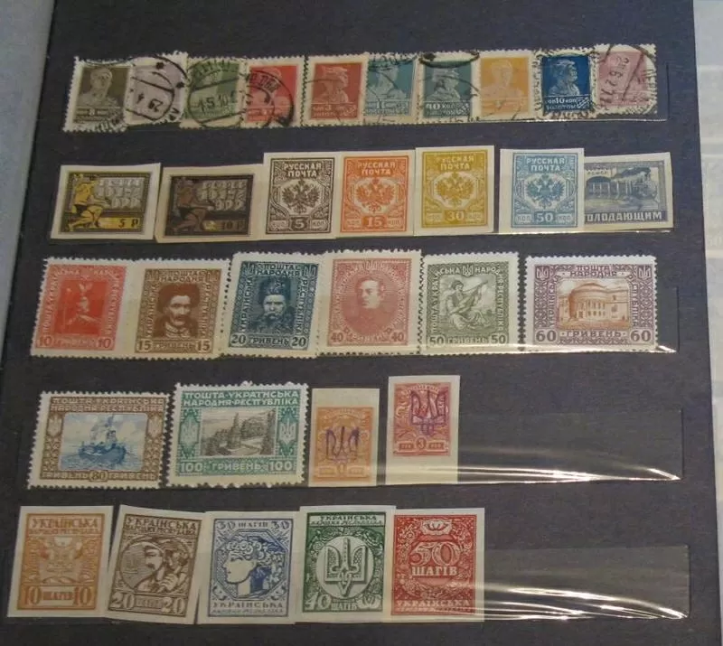 Марки царской России,  РСФСР,  Украины 1918-20, СССР 20х г. 3