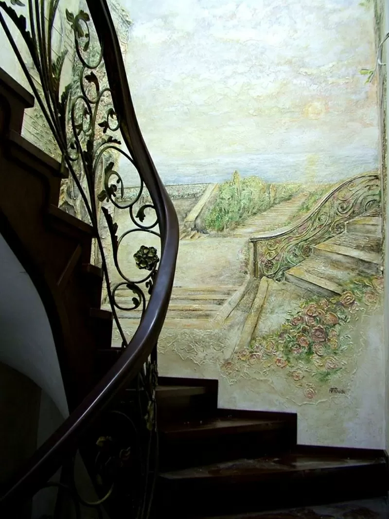 Художественная роспись стен и потолков, настенные панно. 5