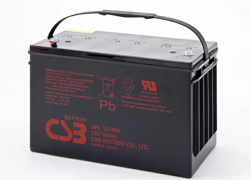 Аккумулятор CSB GP 12400 12V 40Ah,  GPL 12750,  121000 12V 75,  100Ah для