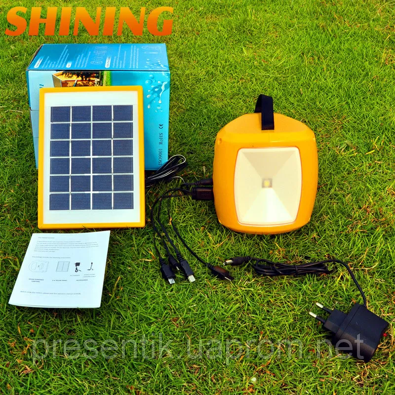 Портативный фонарик с солнечной панелью 2