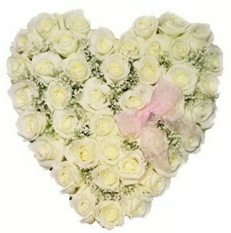 Сердце из цветов Киев 4