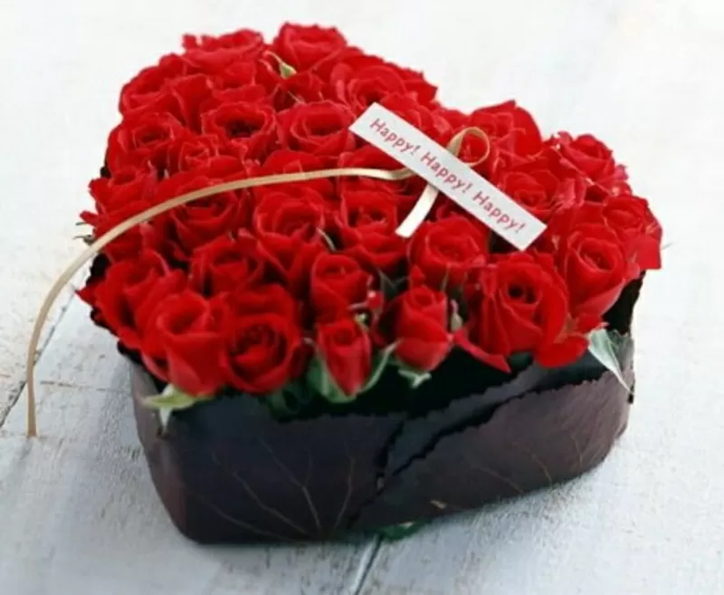 Сердце из роз 3