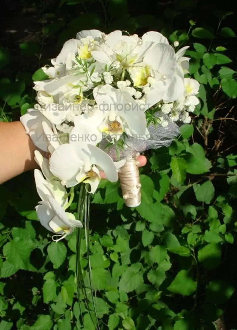 Свадебный букет из орхидей 3