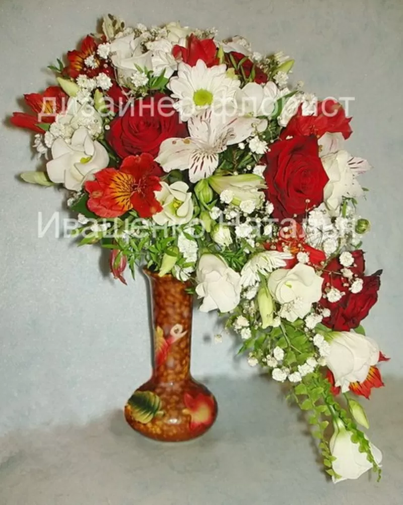 Каплевидный букет невесты 2