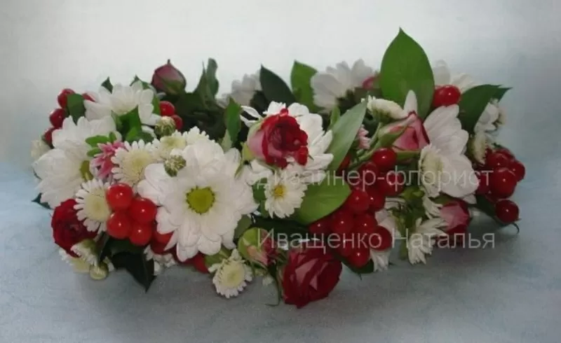Свадебный венок из цветов 3