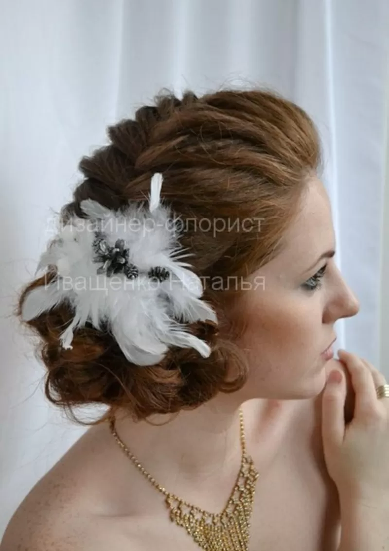 Заколки из искусственных цветов 5