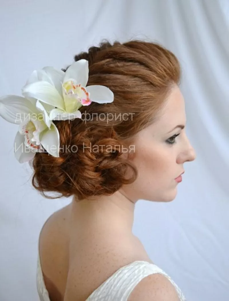 Заколки из искусственных цветов 3