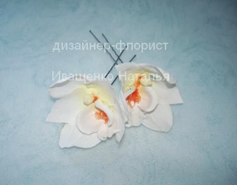 Заколки из искусственных цветов 2