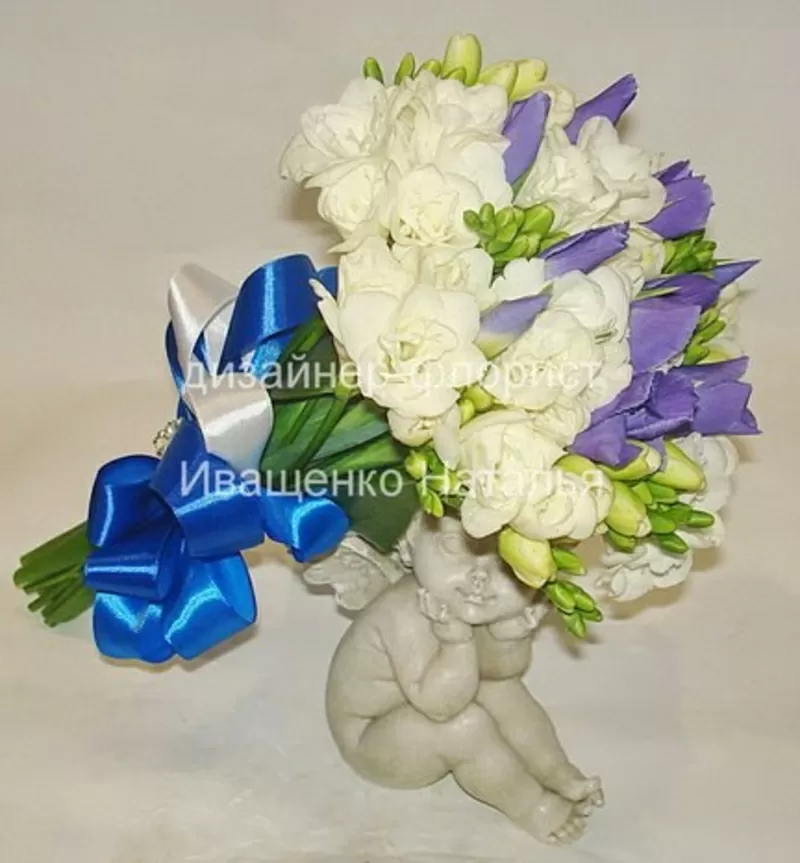 Букет свадебный из фрезий 3