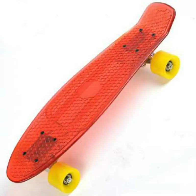 Скейтборд/скейт Penny Board прозрачный белый 4